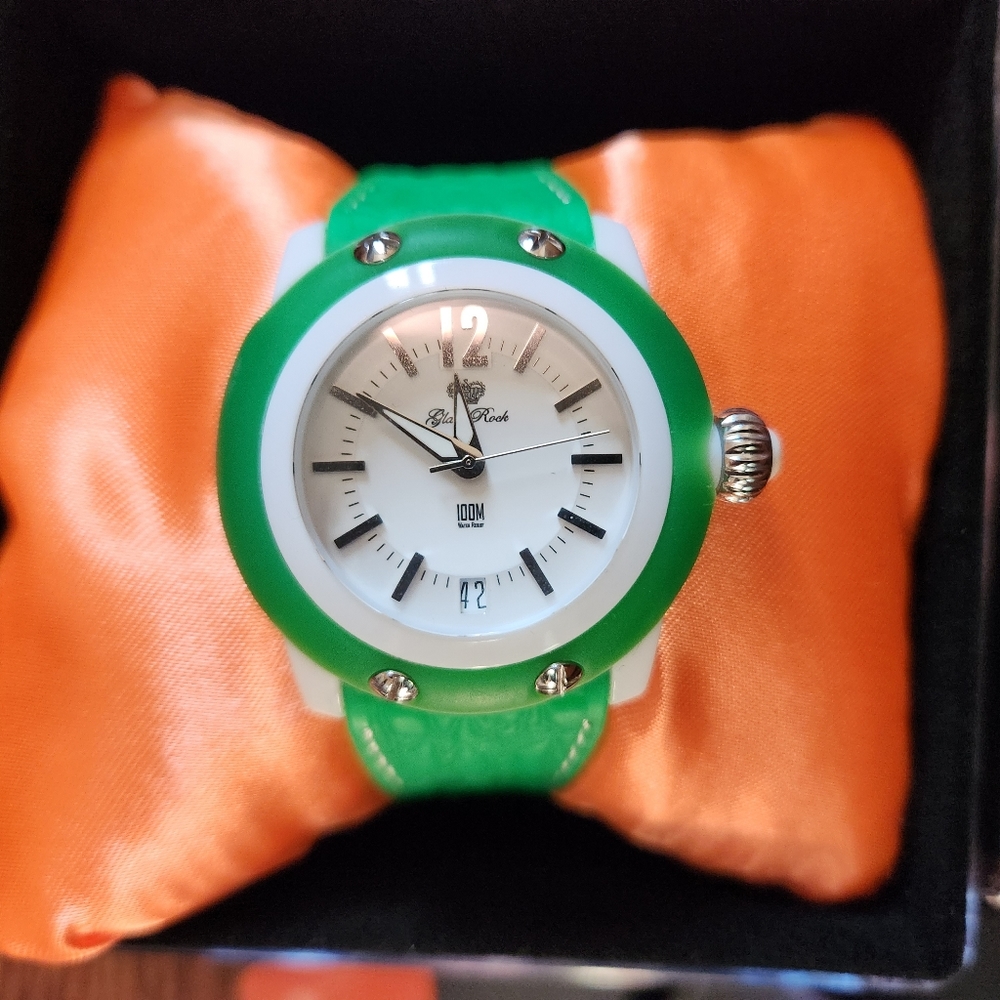 Glam rock maimi beach water resistant green watch - Picture 4 of 5